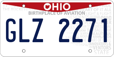 OH license plate GLZ2271