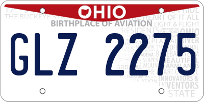 OH license plate GLZ2275