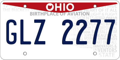 OH license plate GLZ2277