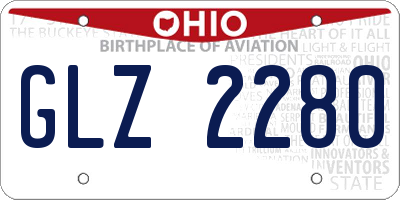 OH license plate GLZ2280