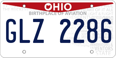 OH license plate GLZ2286