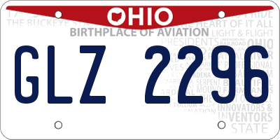 OH license plate GLZ2296
