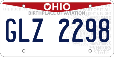 OH license plate GLZ2298