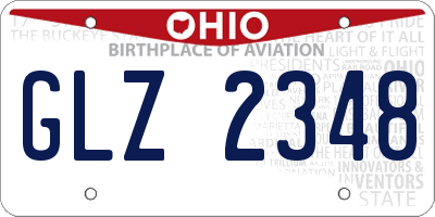 OH license plate GLZ2348