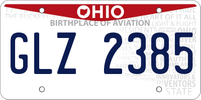 OH license plate GLZ2385