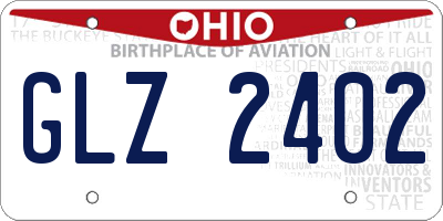 OH license plate GLZ2402