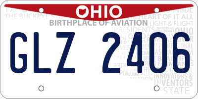 OH license plate GLZ2406