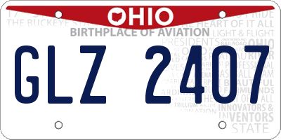 OH license plate GLZ2407