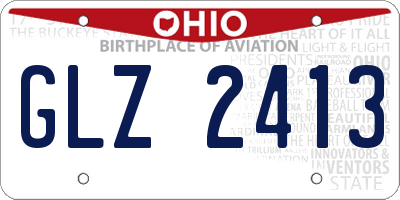 OH license plate GLZ2413