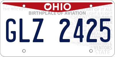 OH license plate GLZ2425