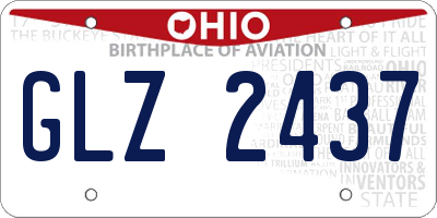 OH license plate GLZ2437