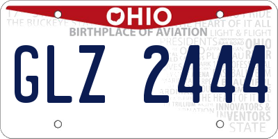 OH license plate GLZ2444