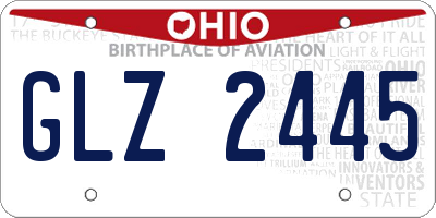 OH license plate GLZ2445