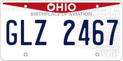 OH license plate GLZ2467