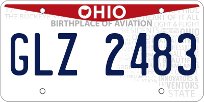 OH license plate GLZ2483