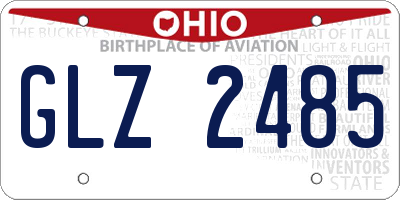 OH license plate GLZ2485