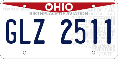 OH license plate GLZ2511
