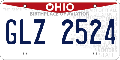 OH license plate GLZ2524