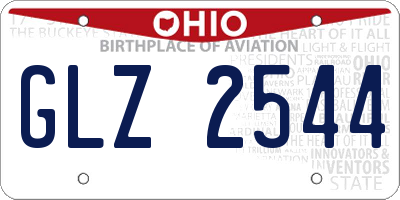 OH license plate GLZ2544
