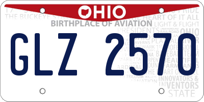 OH license plate GLZ2570