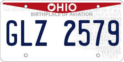 OH license plate GLZ2579