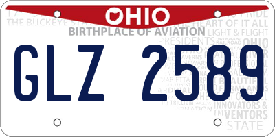OH license plate GLZ2589