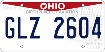 OH license plate GLZ2604