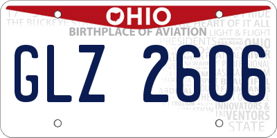 OH license plate GLZ2606