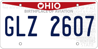OH license plate GLZ2607