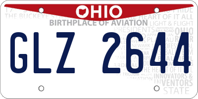 OH license plate GLZ2644