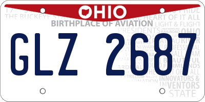 OH license plate GLZ2687