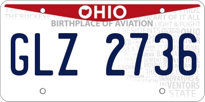 OH license plate GLZ2736