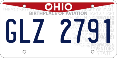 OH license plate GLZ2791