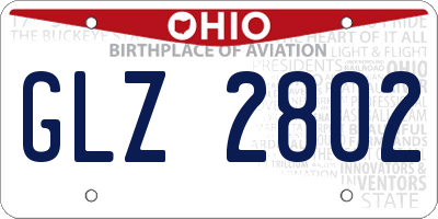 OH license plate GLZ2802
