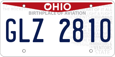 OH license plate GLZ2810