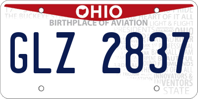 OH license plate GLZ2837
