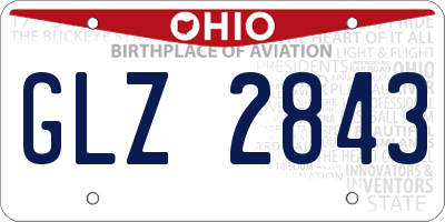 OH license plate GLZ2843