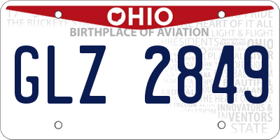 OH license plate GLZ2849