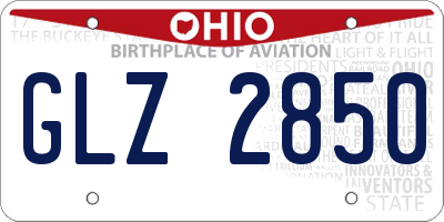 OH license plate GLZ2850