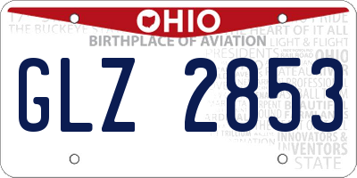 OH license plate GLZ2853