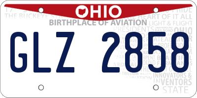 OH license plate GLZ2858