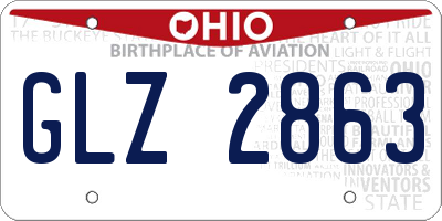 OH license plate GLZ2863
