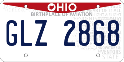 OH license plate GLZ2868