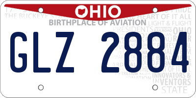 OH license plate GLZ2884