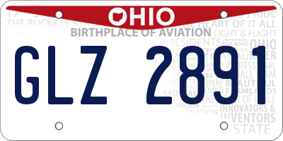 OH license plate GLZ2891