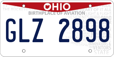 OH license plate GLZ2898