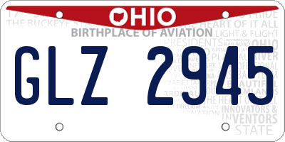 OH license plate GLZ2945