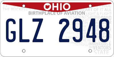 OH license plate GLZ2948