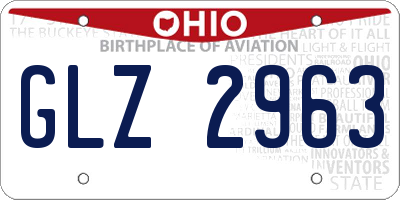 OH license plate GLZ2963