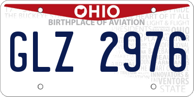 OH license plate GLZ2976